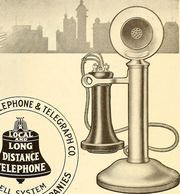 public domain image of old telephone